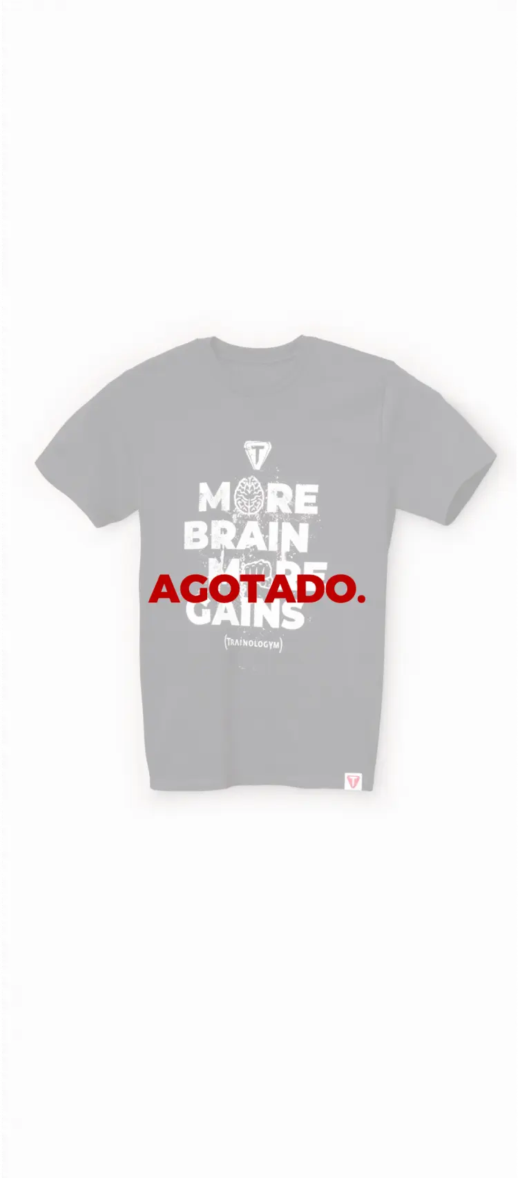 Camiseta negra frase “More Brain More Gains”